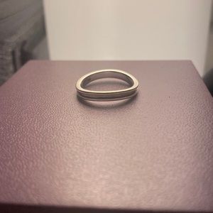 Curved Sterling silver ring for stacking